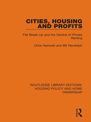 cover image of Cities, Housing and Profits